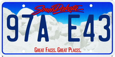 SD license plate 97AE43