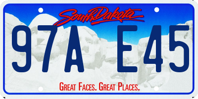 SD license plate 97AE45