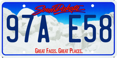 SD license plate 97AE58