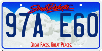 SD license plate 97AE60