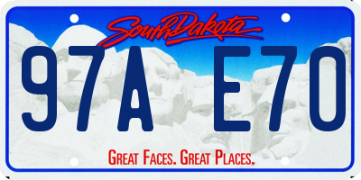 SD license plate 97AE70