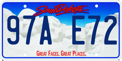 SD license plate 97AE72