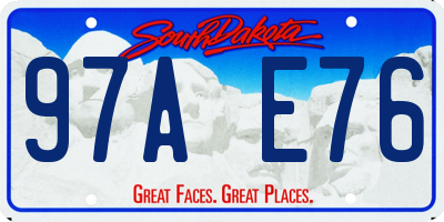 SD license plate 97AE76