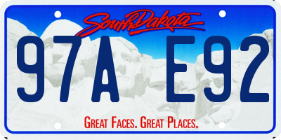 SD license plate 97AE92