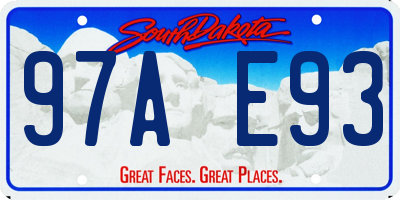 SD license plate 97AE93