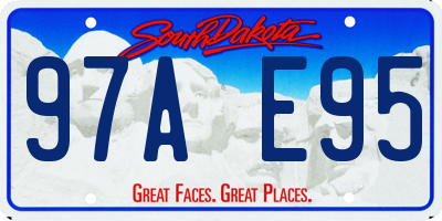 SD license plate 97AE95