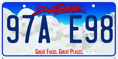 SD license plate 97AE98