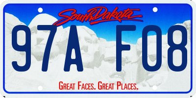 SD license plate 97AF08