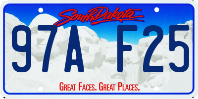 SD license plate 97AF25