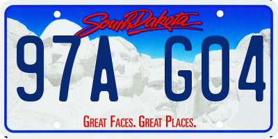 SD license plate 97AG04