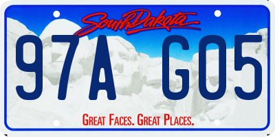 SD license plate 97AG05