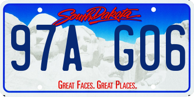 SD license plate 97AG06