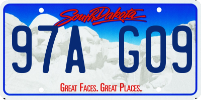 SD license plate 97AG09