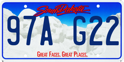 SD license plate 97AG22