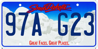SD license plate 97AG23