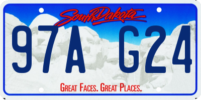 SD license plate 97AG24