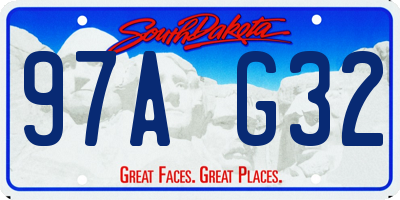 SD license plate 97AG32