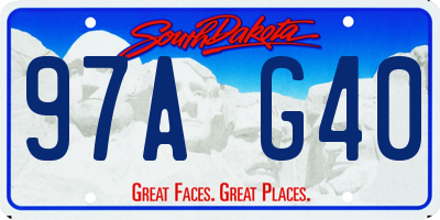 SD license plate 97AG40