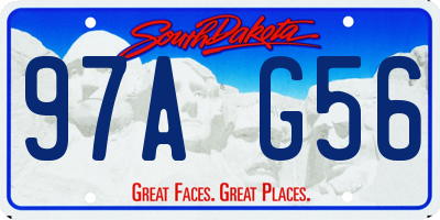 SD license plate 97AG56