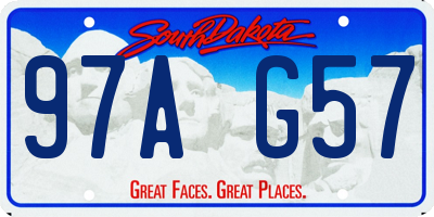 SD license plate 97AG57