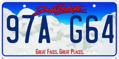 SD license plate 97AG64