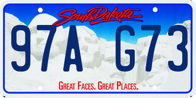 SD license plate 97AG73