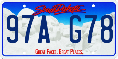 SD license plate 97AG78