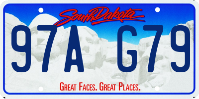 SD license plate 97AG79