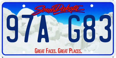 SD license plate 97AG83