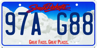 SD license plate 97AG88