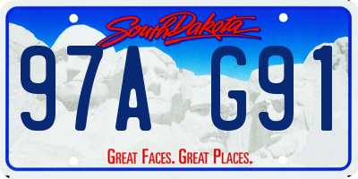 SD license plate 97AG91
