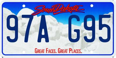 SD license plate 97AG95