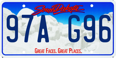 SD license plate 97AG96