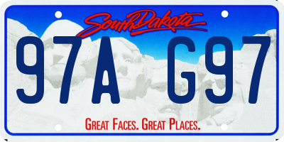 SD license plate 97AG97