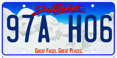 SD license plate 97AH06