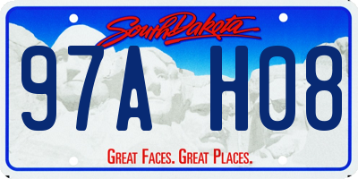 SD license plate 97AH08