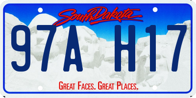 SD license plate 97AH17