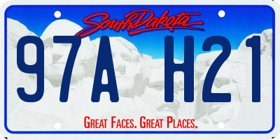 SD license plate 97AH21