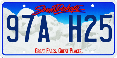 SD license plate 97AH25