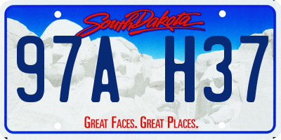 SD license plate 97AH37