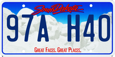 SD license plate 97AH40