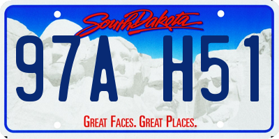 SD license plate 97AH51