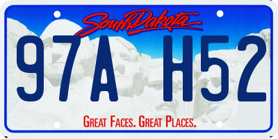 SD license plate 97AH52