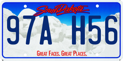 SD license plate 97AH56