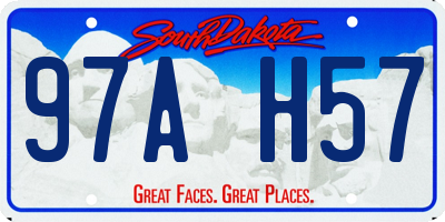 SD license plate 97AH57
