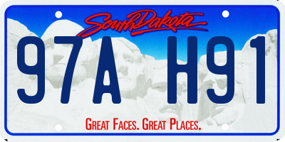 SD license plate 97AH91