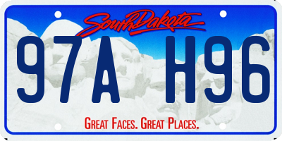 SD license plate 97AH96