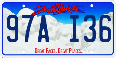 SD license plate 97AI36