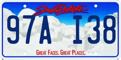 SD license plate 97AI38