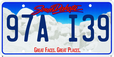 SD license plate 97AI39